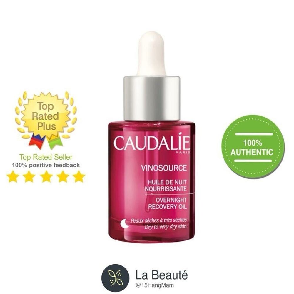 CAUDALIE Vinosource Overnight Recovery Oil - 30 ml Dry To Very Dry Skin NEW